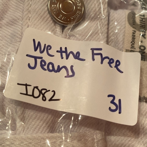 We the Free White Wide Leg Jeans Size 31 - Picture 8 of 8